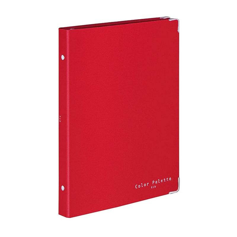 Kokuyo Color Palette Metal Round Ring Binder, B5-S, 26 Holes, Up to 100 Sheets, 5 Colorful Tab Dividers, Middle Vertical Type, Red, Japan Import (RU-311-11) - Image 1